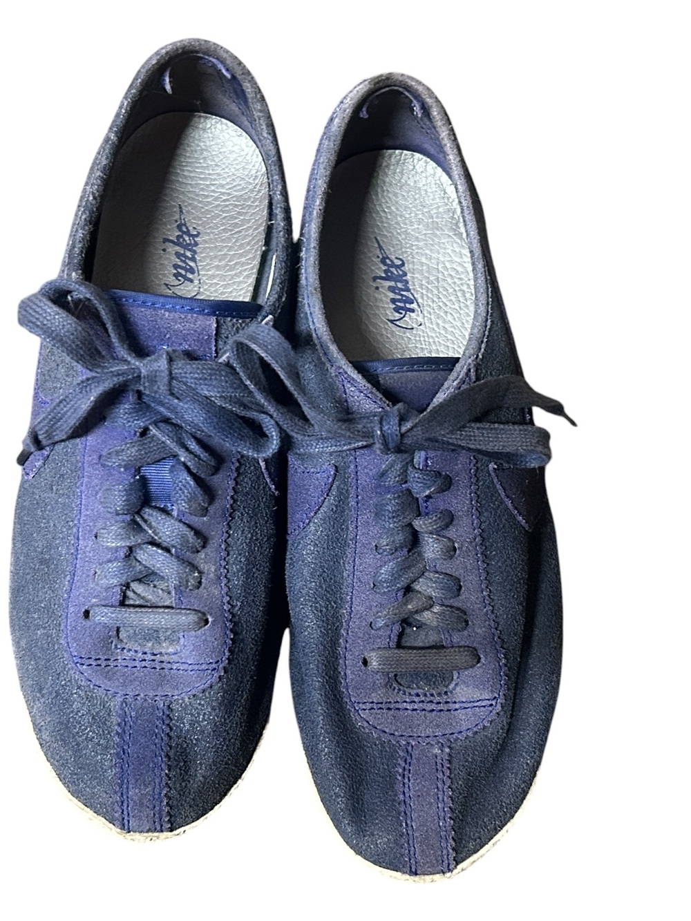 Nike Cortez 72 QS Loyal Blue sneakers featuring a dark blue suede upper size 8 - Picture 2 of 6